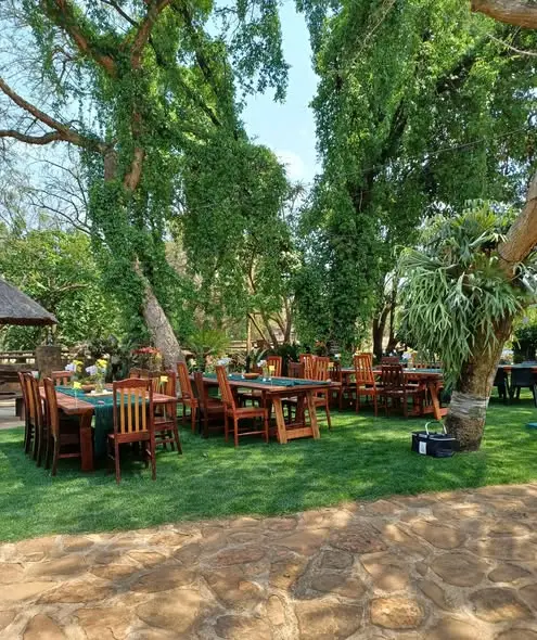 Tables in the garden